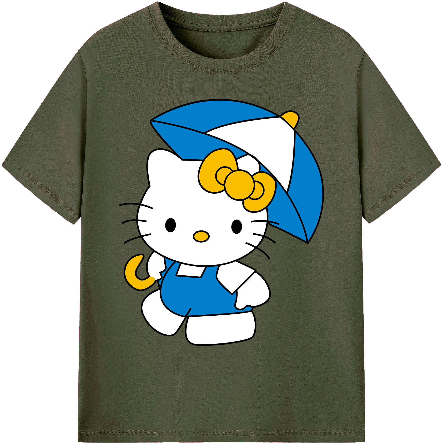（画像用） Hello Kitty ハローキティ 綿100％ メンズ半袖Tシャツ｜肌触りやわらか＆通気性